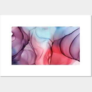 Flame Fired Alcohol Ink Painting Posters and Art